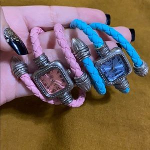 2 Wrap around watch/bracelet bundle 😍🦋🌸